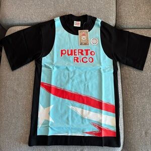 Bad Bunny Puerto Rico Unisex Shirt - Black and Light Blue